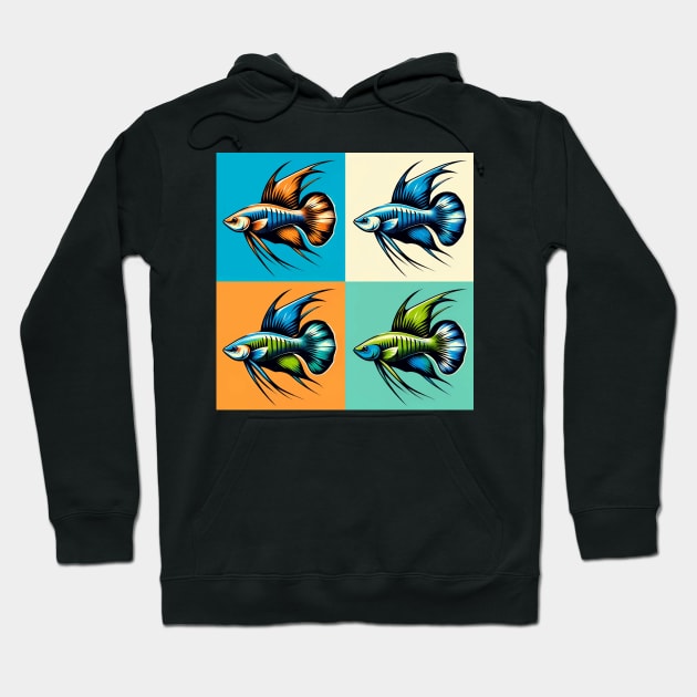 Green Swordtail - Cool Tropical Fish Hoodie by PawPopArt